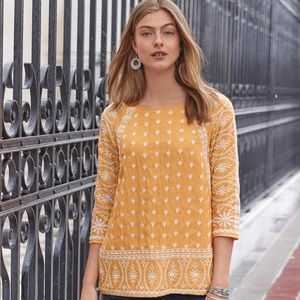 Sundance Mustard-Yellow Blouse -Great Detail
